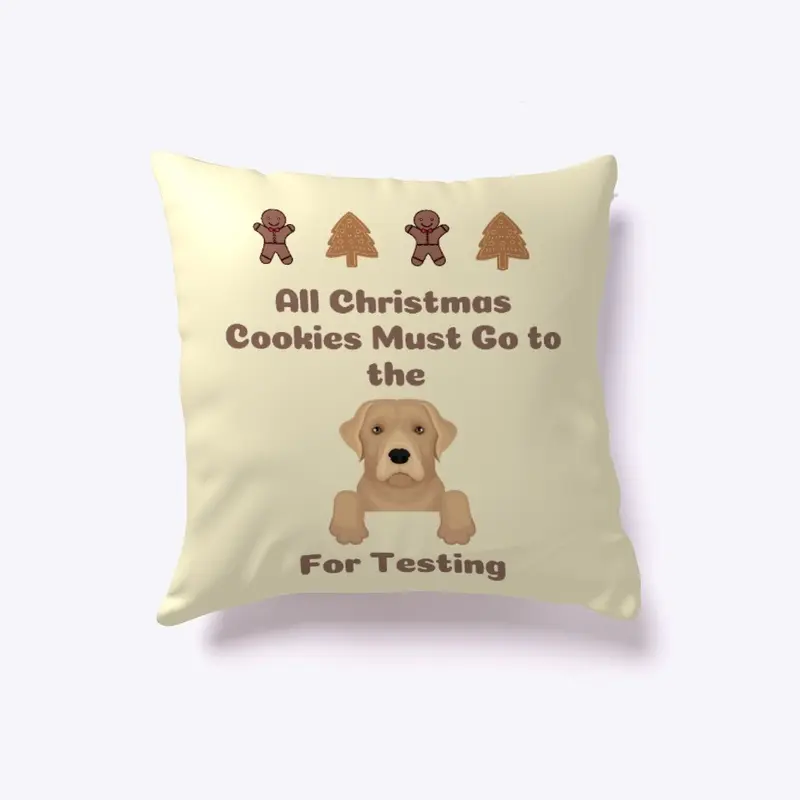 Christmas Cookies go to the Lab  pillow