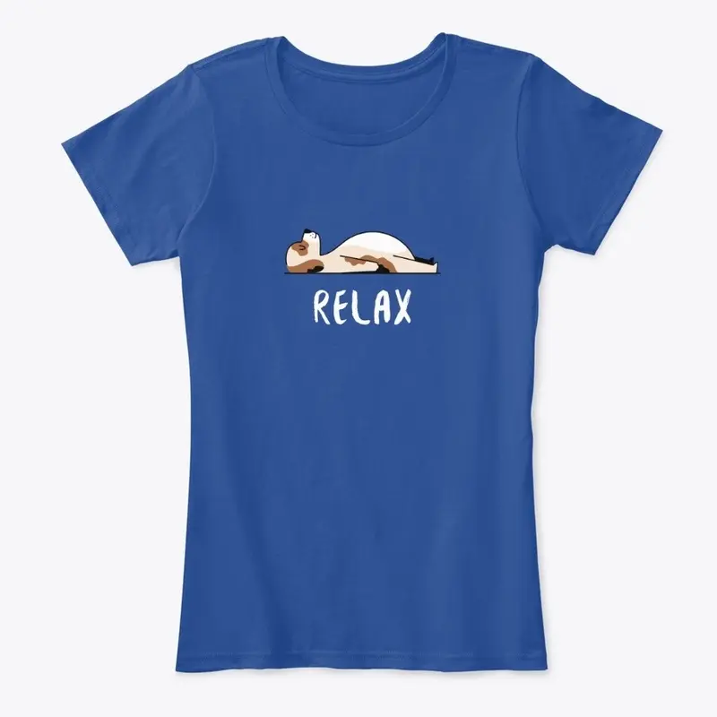 Relax in this funny dog t-shirt.